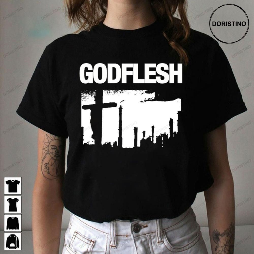 White Godflesh Awesome Shirts